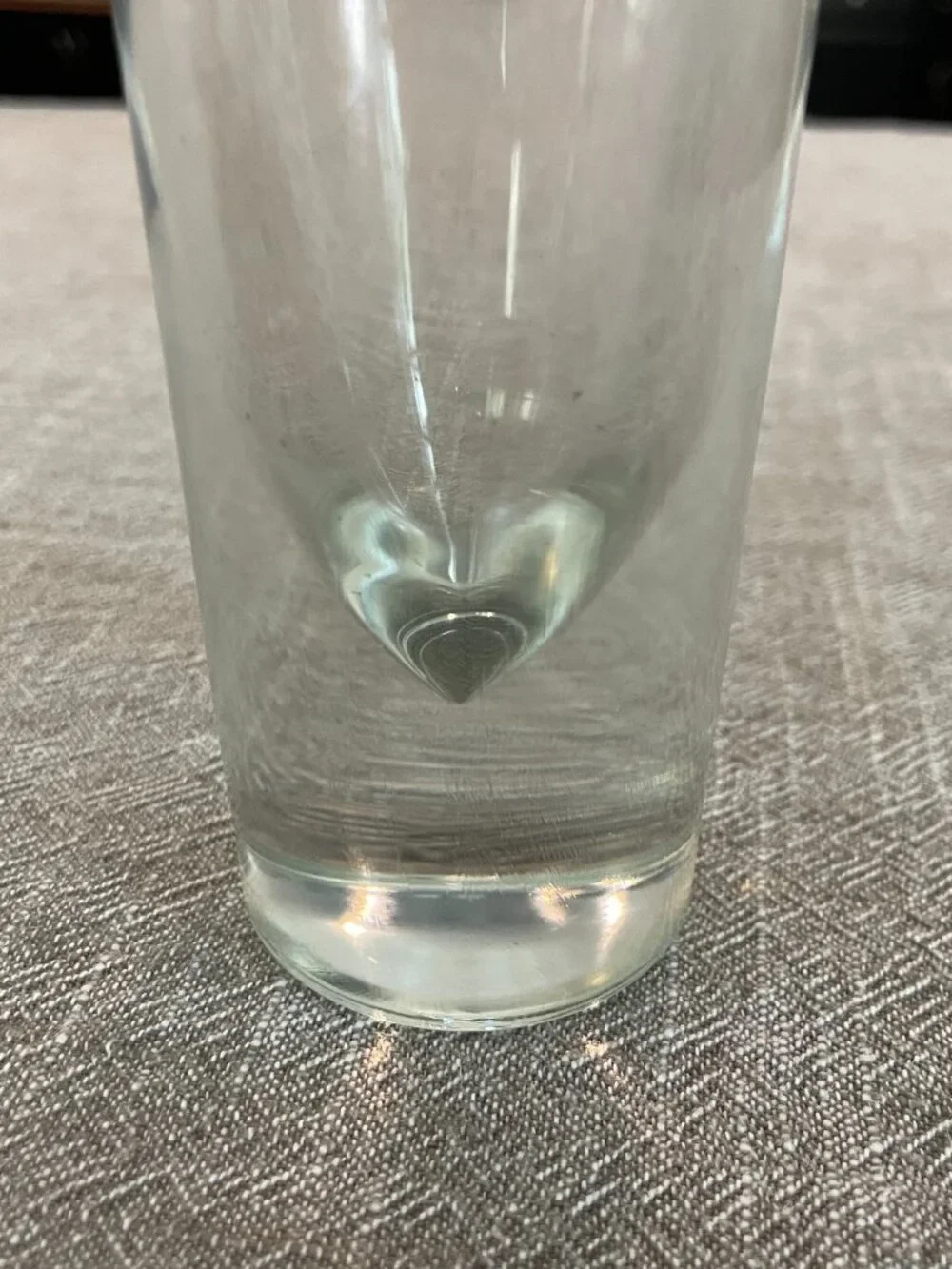 Italian Clear Glass Tear Drop Bud Vase Marked Italy 22 7